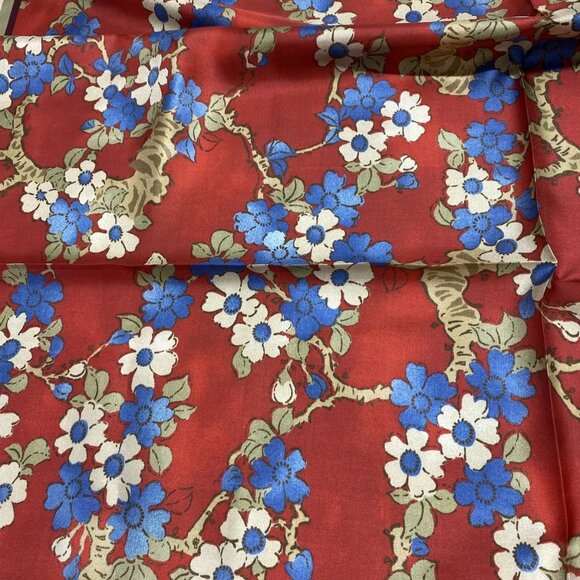 Tuckernuck Women’s Scarlet Sakura Silk Scarf One Size Red Floral - Picture 7 of 10